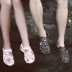 Mùa hè thoáng khí lỗ nhựa giày nam và nữ ngụy trang đôi dép Baotou thủy triều một bàn đạp chống trượt giày đi biển - Sandal giày thể thao Sandal