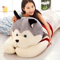 Dễ thương búp bê gối búp bê 1.2 m 1.5 m huskies 1 m 2 m búp bê con chó plush vải đồ chơi gấu bông giá rẻ