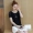Của phụ nữ ngắn tay áo voan ren áo mùa hè mới của Hàn Quốc đáy áo hoang dã Slim T-Shirt eo ngắn Top áo sơ mi nữ trung niên