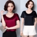 Mùa hè kích thước lớn của phụ nữ ngắn tay đáy áo mới Hàn Quốc phiên bản của hoang dã T-Shirt Mỏng mỏng thời trang quần áo lụa áo phông nữ cao cấp Áo phông