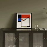 Mondrian Color Block Art Cormeration Vishing Clock Ins, северная лента кварцевая спальня
