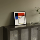 Mondrian Color Block Art Cormeration Vishing Clock Ins, северная лента кварцевая спальня