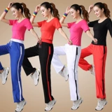 Летняя одежда, хлопковая спортивная танцующая футболка для спортзала, короткий рукав