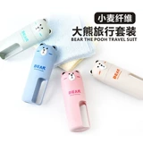 Мультяшная экологичная детская портативная вместительная и большая зубная щетка, комплект