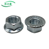 Гальванизированная шестиугольная фланцевая нить зубы цветов с зубами против скольжения и анти -плавного ореха M34M5M6M8M10M14M162020