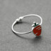 925 sterling silver ring thỏ củ cải dễ thương vòng bạn gái đơn giản xu hướng vài món quà Nhẫn