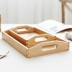 Nhật bản khay đôi tai bằng gỗ khay hình chữ nhật khay với xử lý khay trà sồi khách sạn khay cà phê tấm bảo vệ môi trường
