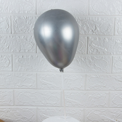 银色金属气球插件生日气球