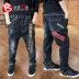 Quần bé trai cộng với nhung dày 2019 quần jeans mới cho bé mùa thu và mùa đông phiên bản Hàn Quốc của quần áo trẻ em - Quần jean short jean bé gái Quần jean