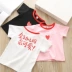 Hàn Quốc phiên bản của các chàng trai và cô gái ngắn tay t-shirt 2018 mới của Hàn Quốc phiên bản của dễ thương t-shirt trẻ em trung lập hoang dã ngắn tay triều 5043