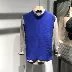 2018 thu đông nam mới màu rắn giản dị nửa cổ áo len áo len mỏng Hàn Quốc vest nam đồ vest nam đẹp Dệt kim Vest