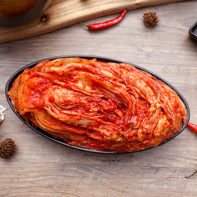 全庆元 韩国韩式辣白菜泡菜进口配方下饭菜咸菜酱菜白菜酸菜2斤装_生