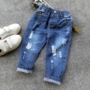 Quần dài mùa xuân và mùa thu mỏng phần bé trai quần jeans lỏng lẻo giải trí giản dị cho bé mùa xuân thủy triều - Quần quan dai cho be