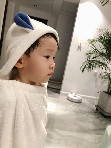 Японский детский быстросохнущий хлопковый банный халат