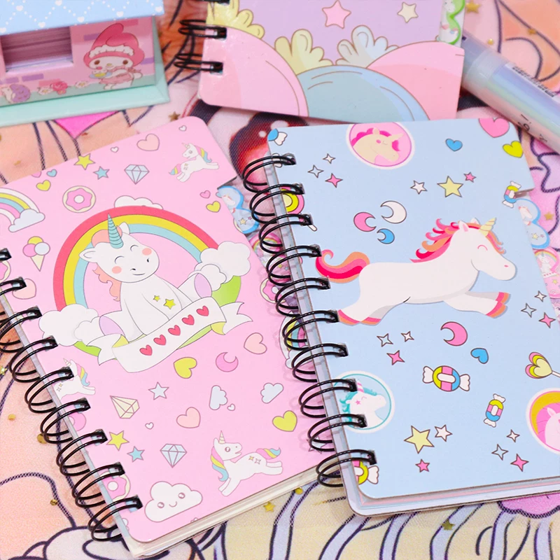 Cartoon stationery for students, laptop, notebook
