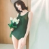 2019 áo tắm mới của Hàn Quốc có kích thước lò xo nóng ngực không có thép hỗ trợ Xiêm tam giác mỏng Slim đồ bơi lưng nữ - Bộ đồ bơi One Piece