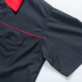 Лето короткоклассные рабочие сервисные услуги Установите мужские и женские фабрики униформы труда, повторно обработанные автобусорующимися наполовину рабочей вышивкой персонажей 231 модели модели