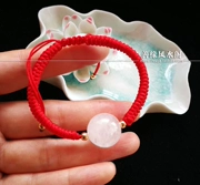 Mở hồng tự nhiên pha lê đỏ dây đeo tay nữ khai mạc ánh sáng hoa đào Wang kết hôn cạnh Furong đá quà tặng