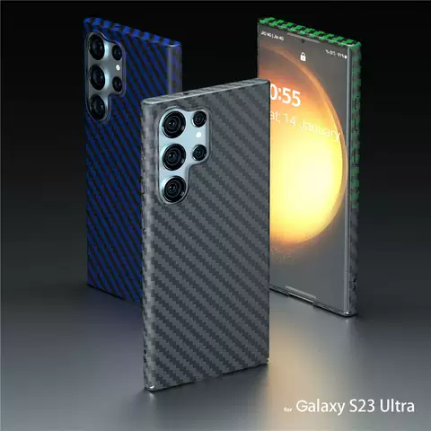 Business Minimal Phone Cases Covers Carbon Fiber Pattern PC Hard Slim Fit Galaxy S23, Galaxy S23 Plus, Galaxy S23 Ultra, Galaxy S22, Galaxy S22 Plus, Galaxy S22 Ultra,