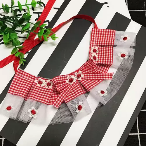 Шарф, слюнявчик, аксессуар, нагрудник, колокольчик с бантиком, домашний питомец