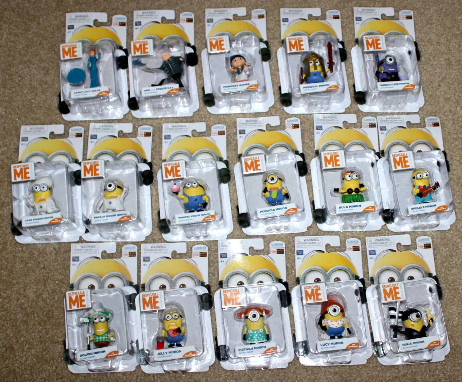 [США оригинал 2014 новый стильDespicable Me минифигурки Грю Миньоны 3D модель ручная работа]