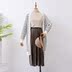 H ¥ 2 Mùa Thu mới của phụ nữ dài tay cardigan sọc lỏng áo sơ mi mỏng Hàn Quốc thời trang hoang dã áo len áo khoác len nữ hàn quốc Cardigan