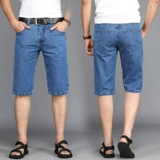 Apple, хлопковые джинсы, шорты, тонкие штаны, для среднего возраста, свободный прямой крой