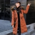 Bông 袄 nữ 2018 mới của Hàn Quốc phiên bản của phần dài trên đầu gối áo khoác sinh viên mùa đông kích thước lớn dày xuống áo bông Bông