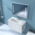 Tủ phòng tắm bằng gỗ chắc chắn kết hợp bên lưu trữ nhà vệ sinh bệ rửa kéo đẩy tủ gương thông minh chậu rửa mặt chậu rửa mặt tủ gương toilet tủ gương nhựa phòng tắm 