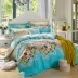 Bông bốn mảnh twill 100% cotton quilt cover giường đôi giường đơn mùa hè 1.51.8 m bộ đồ giường
