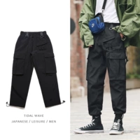 Nhật Bản nhiều túi chức năng overalls quần nam thương hiệu thủy triều lỏng lẻo quần giản dị đường phố quần hip-hop quần vải nam