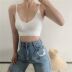 Châu Âu thon thả thon thả gợi cảm backless nhỏ sling nữ U hình đẹp trở lại đoạn ngắn rốn v-cổ đồ lót mùa hè chạm đáy - Ống áo ngực Ống