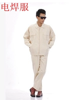 Хлопковый сварочный костюм белого цвета