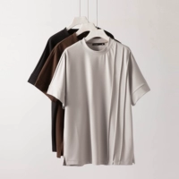 Шелковистая расширенная дизайнерская футболка с коротким рукавом, изысканный стиль, оверсайз, свободный крой