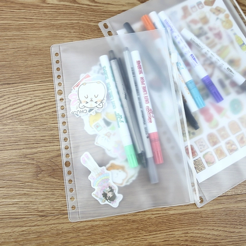 Сумка для хранения, карманный блокнот, прозрачный аксессуар, папка с молнией, 4A, отрывной лист, 5A, 7A