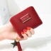 2018 Hàn Quốc phiên bản của phụ nữ tươi túi ví đoạn ngắn đơn giản dây kéo mới ví nữ thời trang sinh viên purse bag