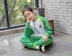 Huyện Phiên Ngung Trường Tiểu Học New School Uniform Bông Cha Mẹ Tùy Chỉnh Mùa Thu và Mùa Đông Dây Kéo Trẻ Em Màu Xanh Lá Cây Đặt Quần