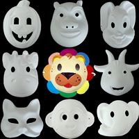 Хэллоуин DIY Белая маска белая пустая пустая пустая плесень маска картина детский сад DIY Материал ручной работы