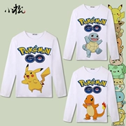 Quần áo Pokemon Pokemon Pokemon Pokemon Pokemon xung quanh áo thun dài tay mùa đông