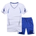 Thể thao phù hợp với nam mùa hè lỏng cộng với phân bón XL khô nhanh mỏng ngắn tay cầu lông phù hợp với nam tập thể dục chạy quần áo