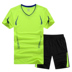 Thể thao phù hợp với nam mùa hè lỏng cộng với phân bón XL khô nhanh mỏng ngắn tay cầu lông phù hợp với nam tập thể dục chạy quần áo Bộ đồ
