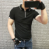 Áo thun nam tay ngắn Áo thun nam tinh thần xã hội Slim Hàn Quốc xu hướng nửa mùa hè áo sơ mi nam mới t - Polo áo sơ mi polo Polo