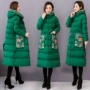 Phiên bản Hàn Quốc của bộ đồ cotton boho mùa đông thoải mái cho phụ nữ tay dài dài phần dày ấm áp thời trang ấm áp đơn giản áo khoác cotton OL - Quần áo độn bông thể thao áo phao nữ dáng dài
