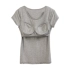 Phương thức bông vành đai ngực pad miễn phí bra cup một BRA-t nửa tay áo t-shirt ngắn tay áo vest nhà yoga nữ áo lót nam Áo vest