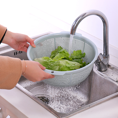 塑料洗菜盆厨房洗菜篮子淘米篮家用圆形淘米器清洗沥水篮洗菜篮