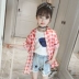 Cô gái mặt trời bảo vệ quần áo 2018 mới của Hàn Quốc phiên bản của siêu mỏng thoáng khí phần dài mùa hè trẻ em lớn ngoài trời da mặt trời quần áo bảo hộ