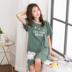 2018 mùa hè của phụ nữ nightdress ngọt lady đồ ngủ ngắn tay cotton nửa tay nightdress cộng với phân bón XL ăn mặc Đêm đầm