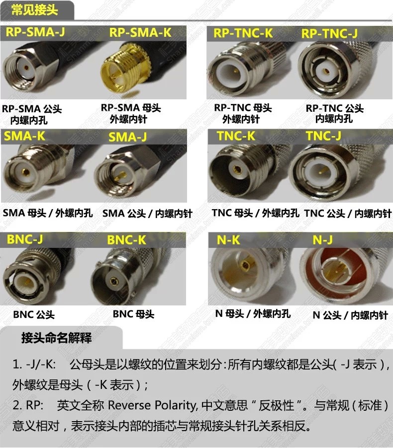 工程专用50-3纯铜96编 sma转n接头/tnc接头 天线延长线 转接线