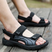 Mùa hè 2019 kiểu mới sandal nam không thấm nước phiên bản Hàn Quốc của xu hướng giày đế cao su đế xuồng một thế hệ - Giày thể thao / sandles