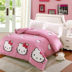 Phim hoạt hình bông cotton đơn kt mèo hellokitty da báo chăn đơn mảnh 哆 một giấc mơ chăn bìa chăn mỏng Quilt Covers